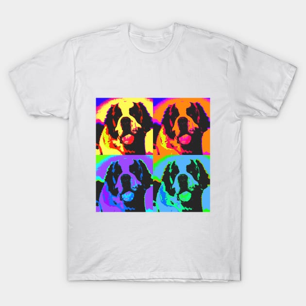 St. Bernard Pop Art Design T-Shirt by Naves